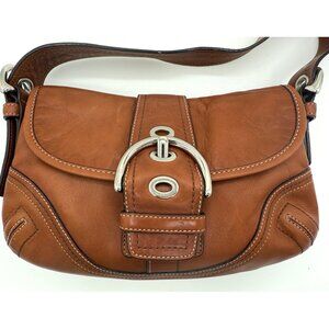 Coach Legacy F10188 British Tan Glove-Tanned Leather Hobo Bag Silver Hardware